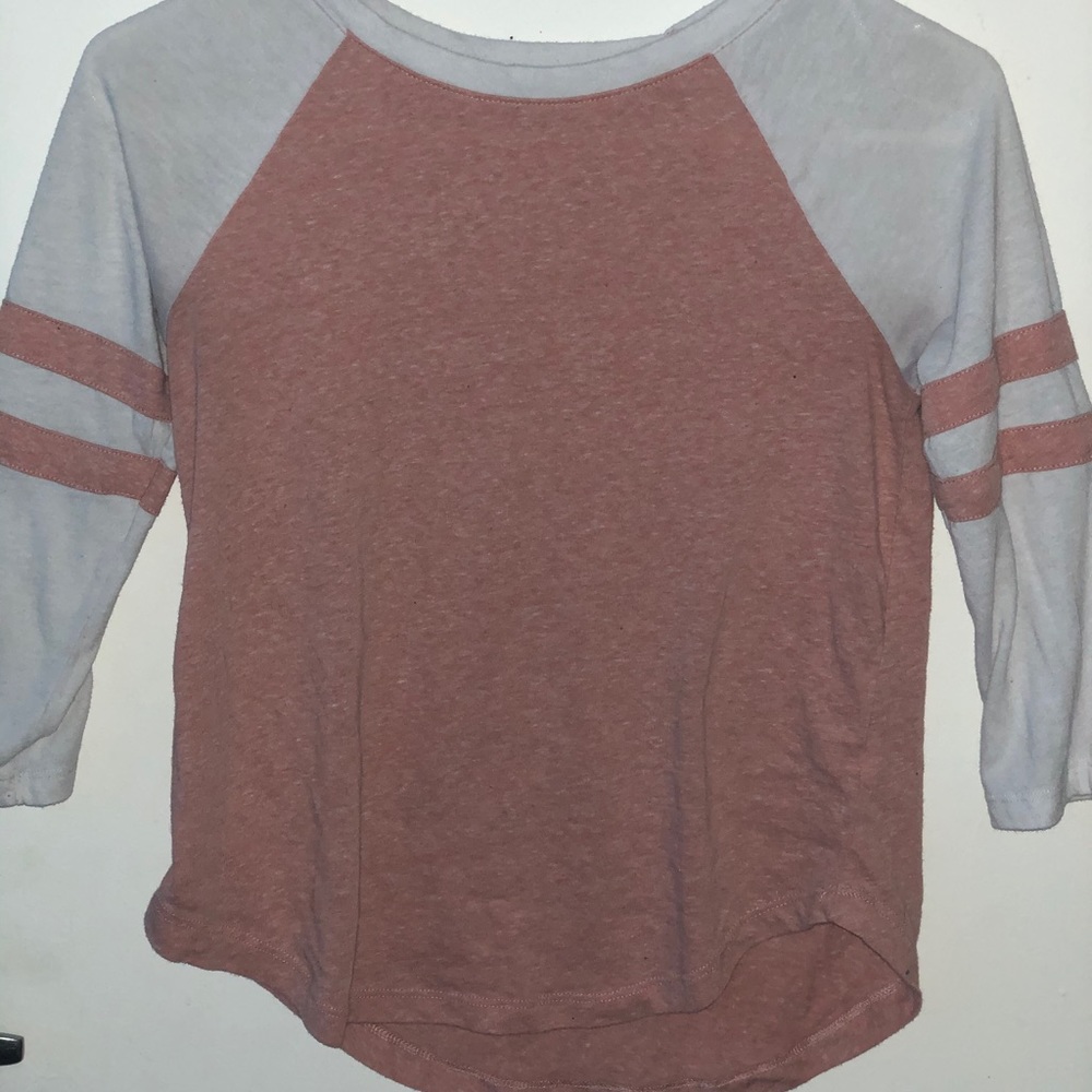 Pink and white shirt long sleeve